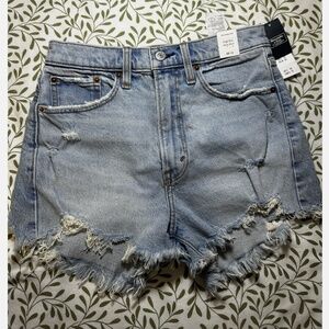 Abercrombie & Fitch High Rise Mom Short Women's Size 26 | Light Wash Denim